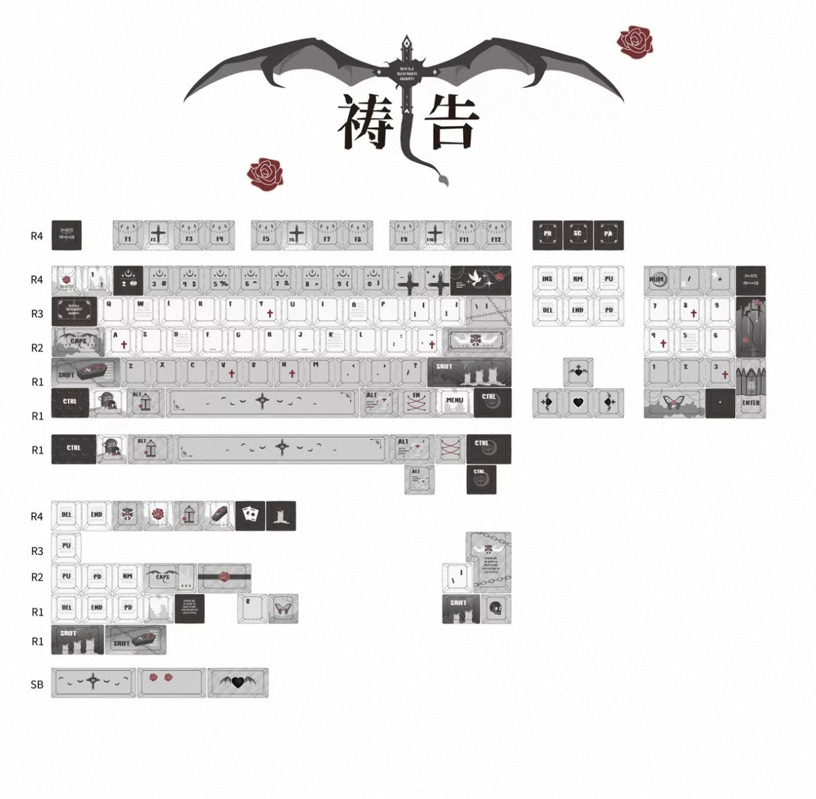 DK Pray Keycap Set