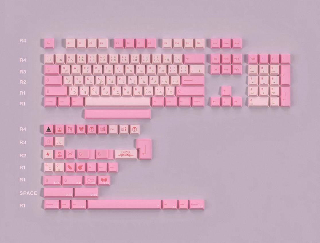 Pink Aniya Keycap Set