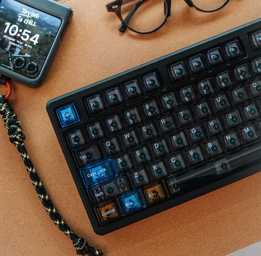 Transparent Black Keycap Set