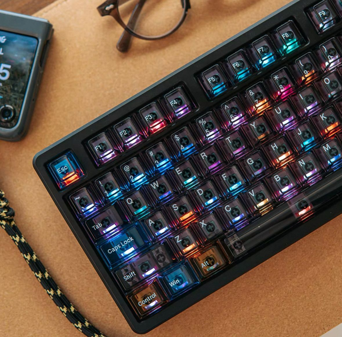 Transparent Black Keycap Set