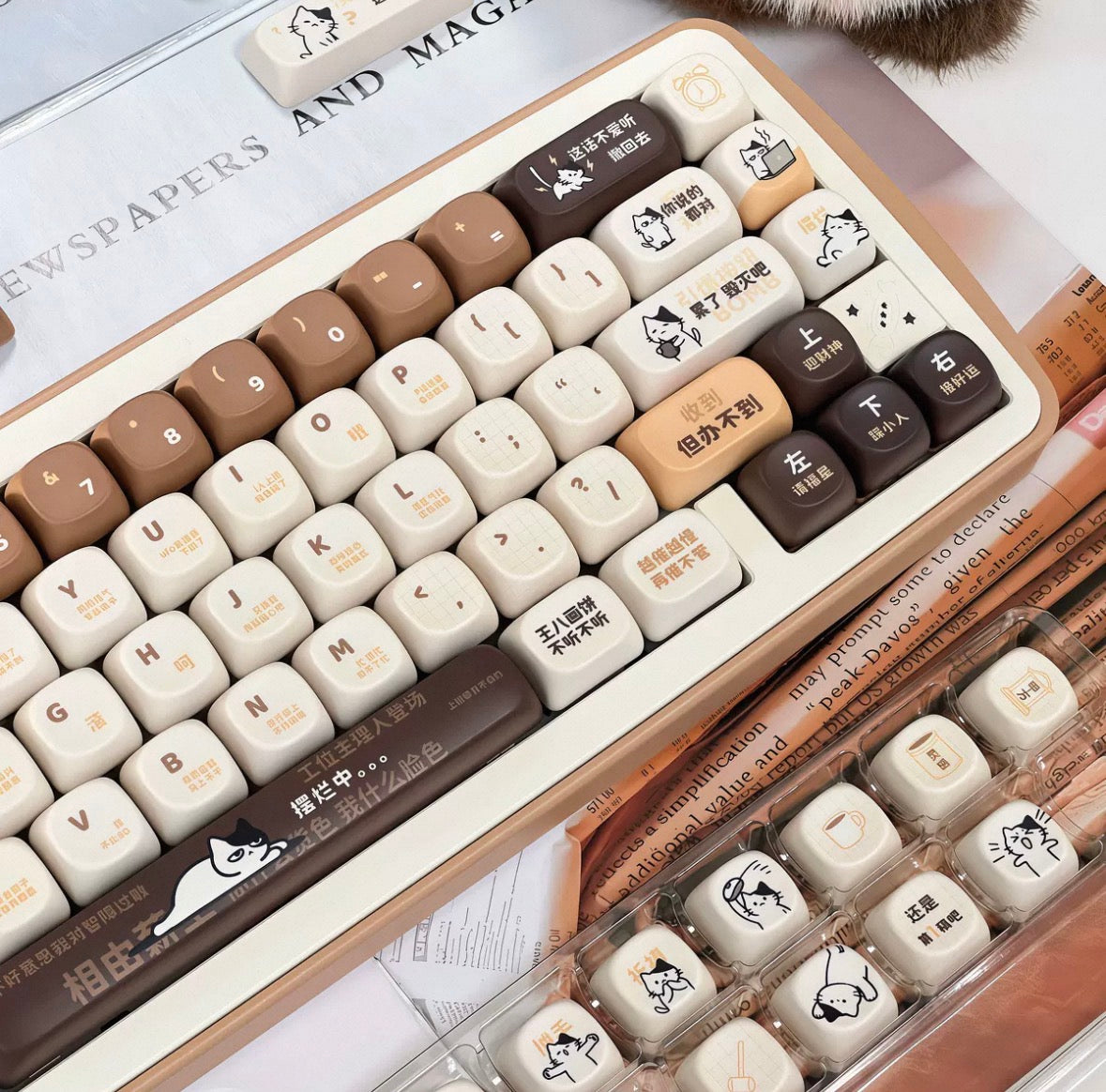 Sulking Cat Keycaps