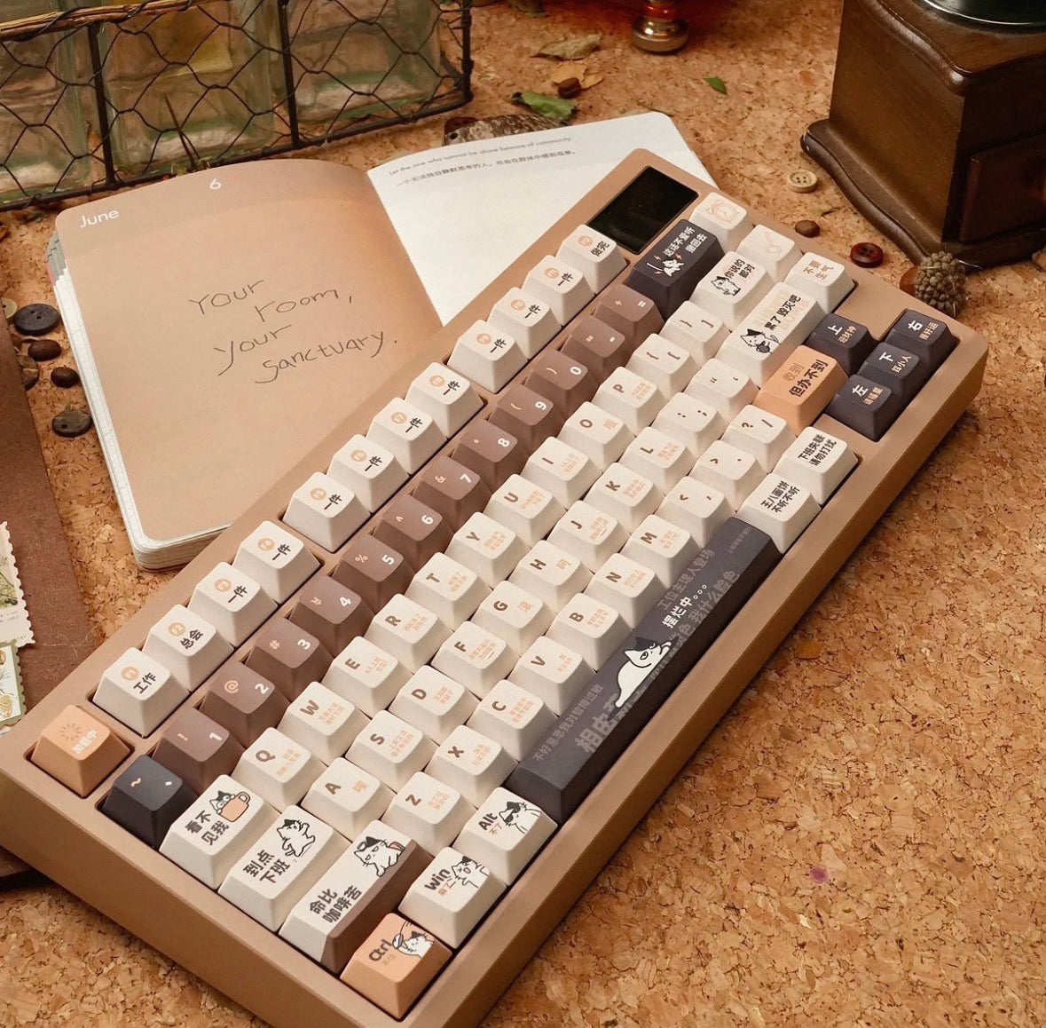Sulking Cat Keycaps