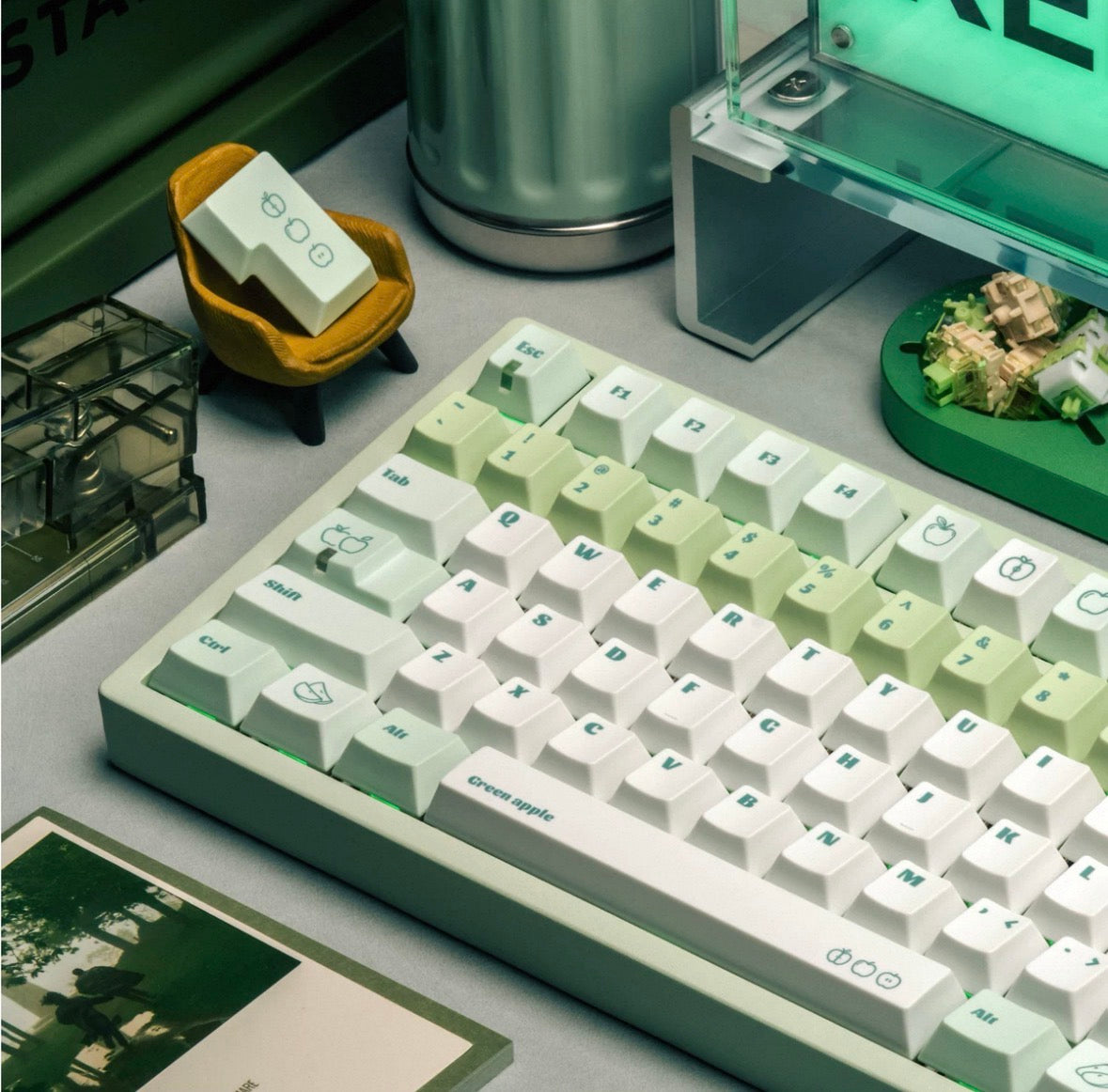 DK Green Apple Keycaps